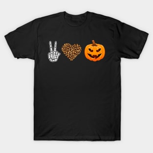 Peace Love Halloween T-Shirt